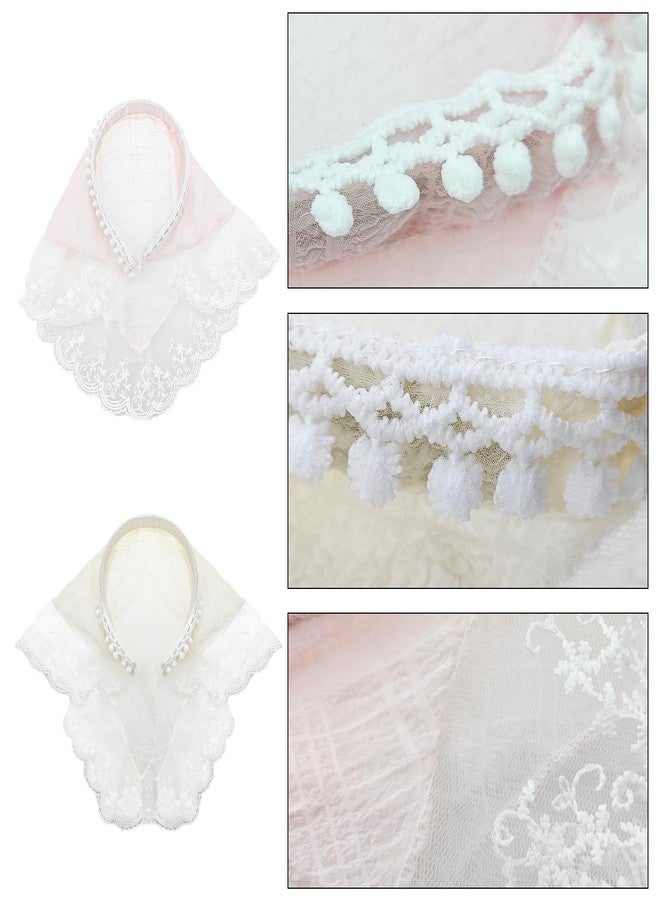 Capiant 2 PACK Hair Scarf Headband for Women, Lace Hair Bandana, Non-Slip Hair Soft Head Coverings Boho Triangle Bandana Turban for Hair Styling - Image 3